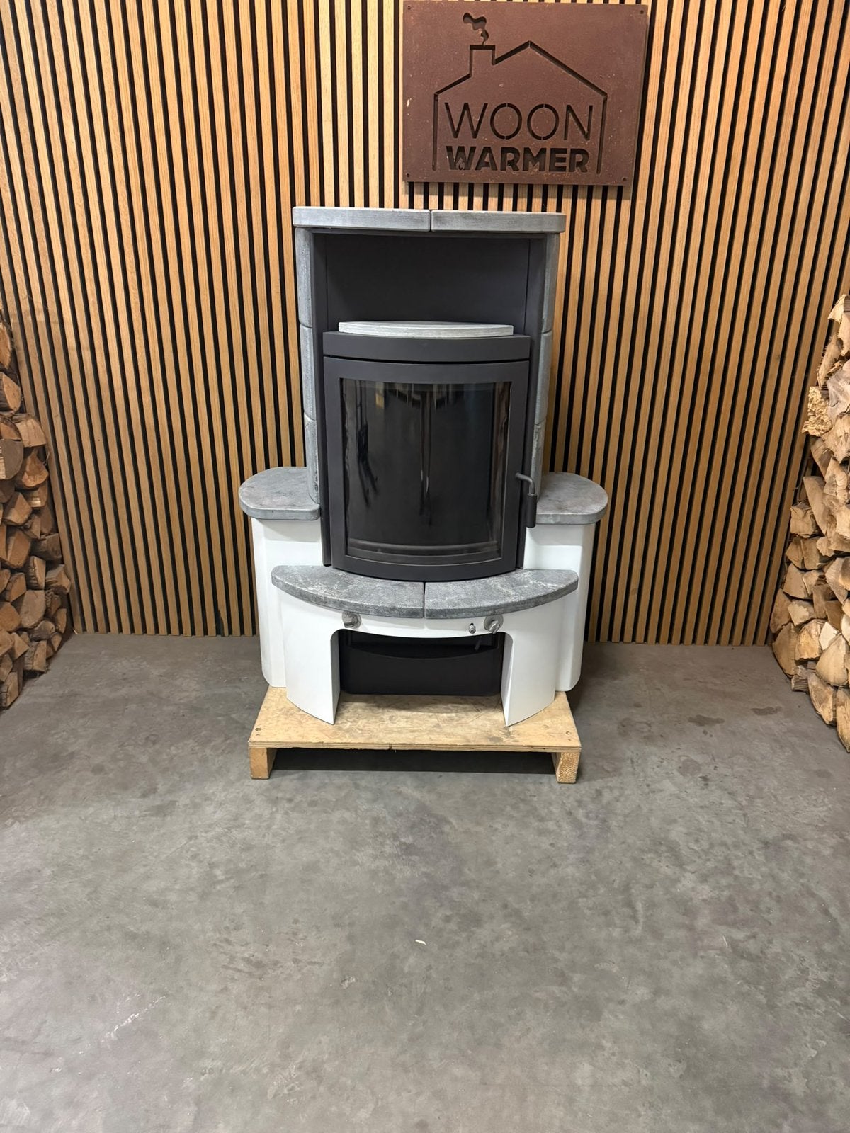 26118 Speksteenkachel Hark 8kw, Huis en Inrichting, Ophalen, Info@woonwarmer.nl, Gebruikt, Houtkachel