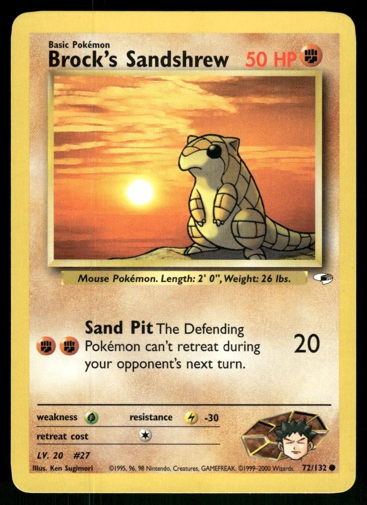 Brock's Sandshrew 72/132 - Gym Heroes (NM), Verzenden, Gebruikt
