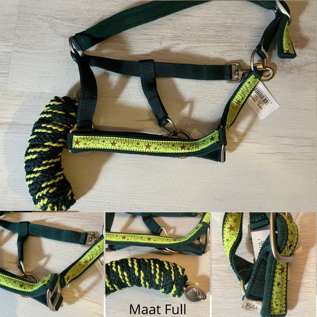 Halster + touw - groen maat full, Ophalen of Verzenden, Nieuw