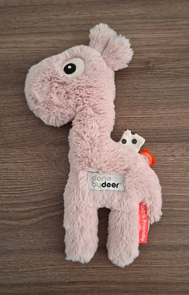 Knuffel, Knuffeldoekje, Done By Deer Giraffe Raffi, Giraf, Ophalen of Verzenden, Zo goed als nieuw, Middelgroot (20 tot 80 cm)