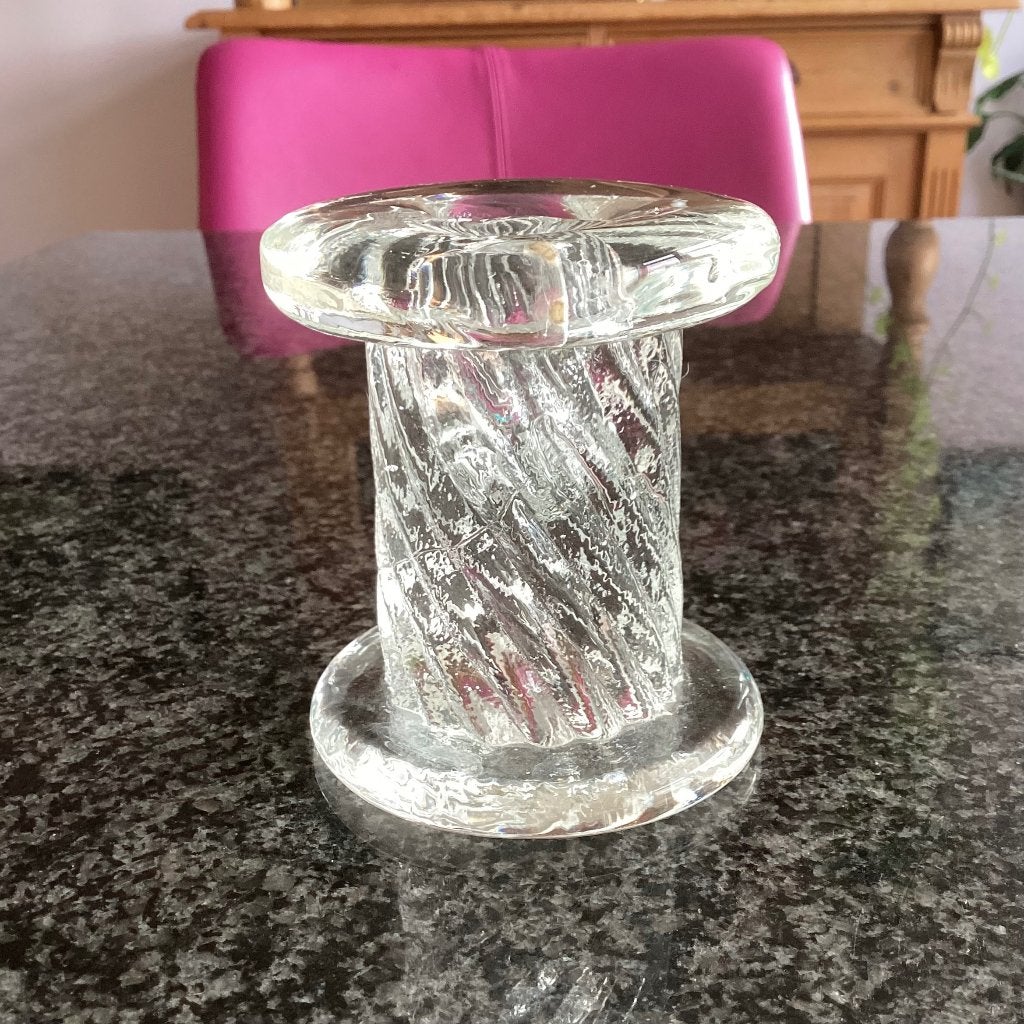 Glas, kandelaar, Rurik, Kosta Boda, Warff, vintage, Antiek en Kunst, Ophalen
