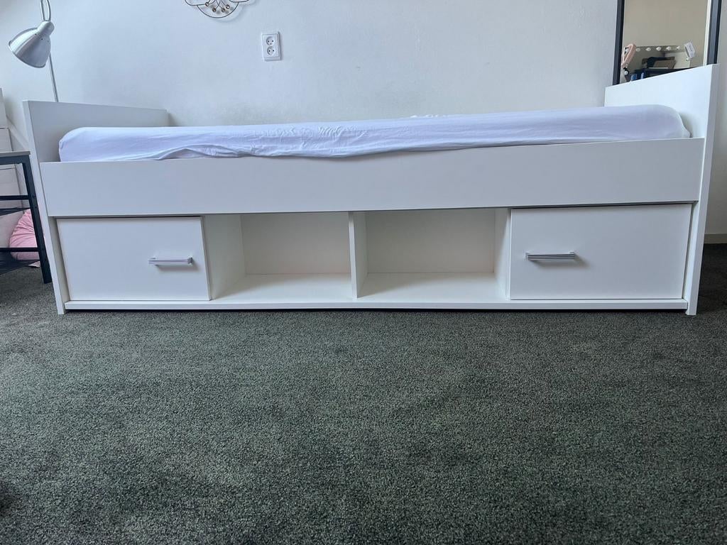 Beterbed 90x200 cm inclusief matras en lattenbodem, 85 tot 100 cm, Zo goed als nieuw, 180 cm of meer, Ophalen