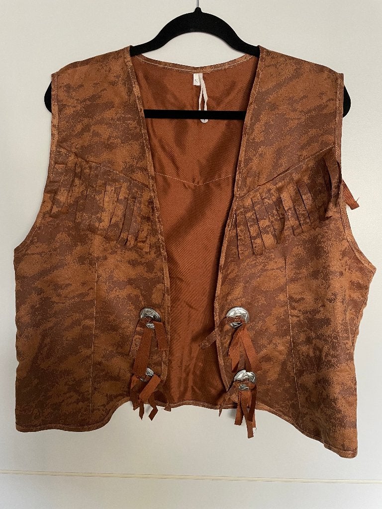 Carnavalskleding Cowboy Gillet Maat 50, Kleding | Heren, Carnavalskleding en Feestkleding, Carnaval, Onbekend, Maat 48/50 (M)