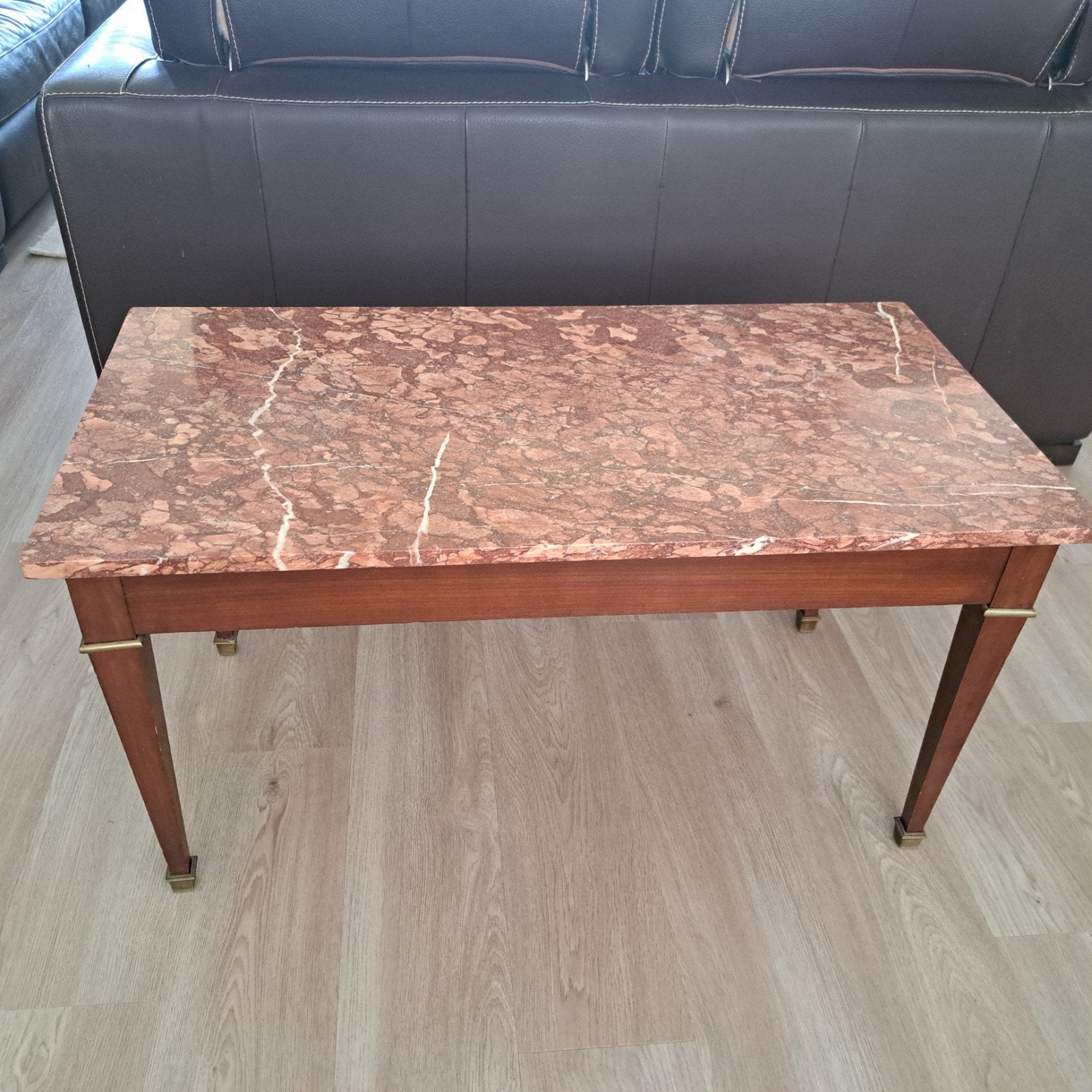 Elegante bijzettafel salontafel met marmeren blad, Antiek en Kunst, Ophalen