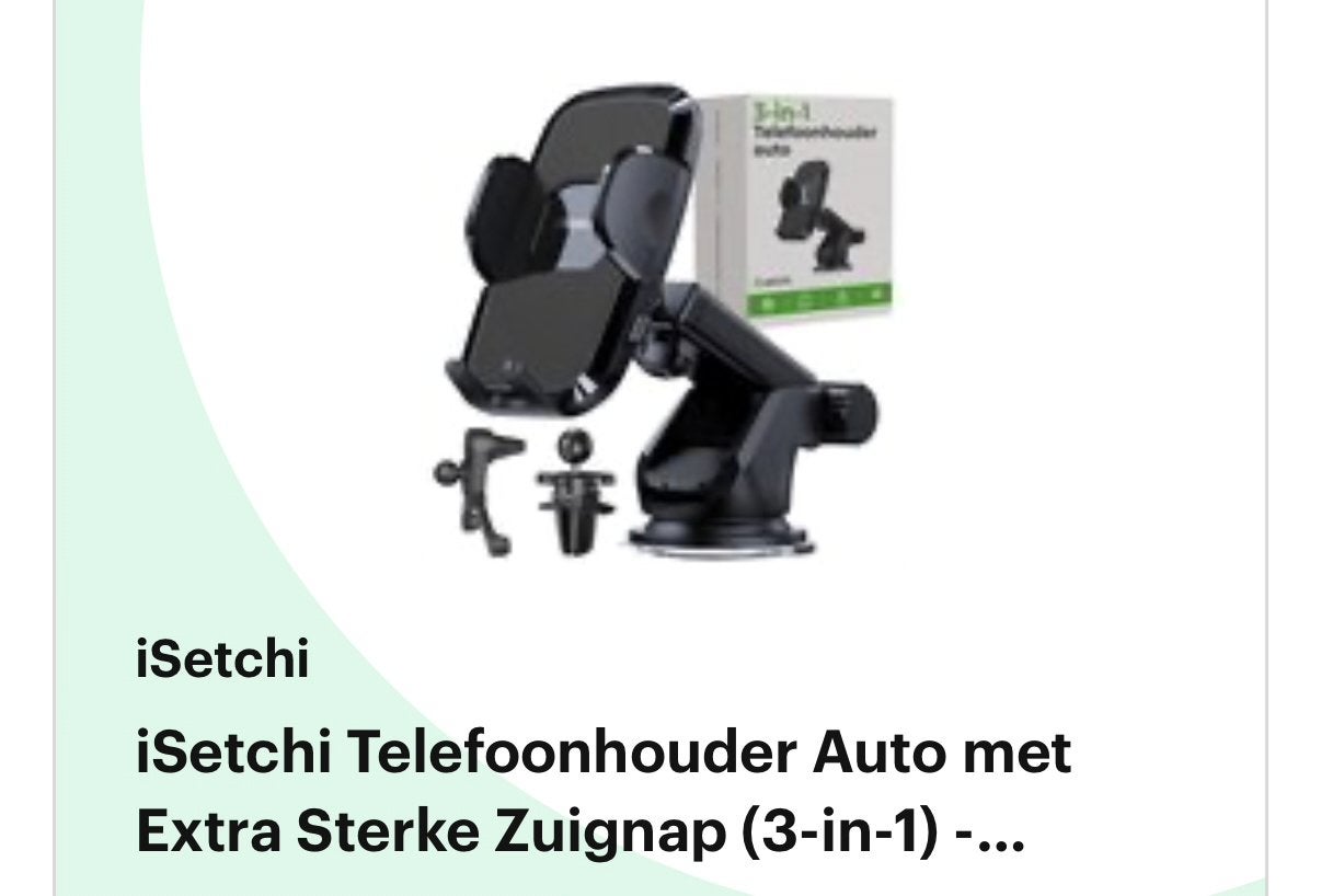 iSetchi Telefoonhouder Auto 3-in-1 - gebruikt, Telecommunicatie, Ophalen of Verzenden, Zo goed als nieuw, Auto