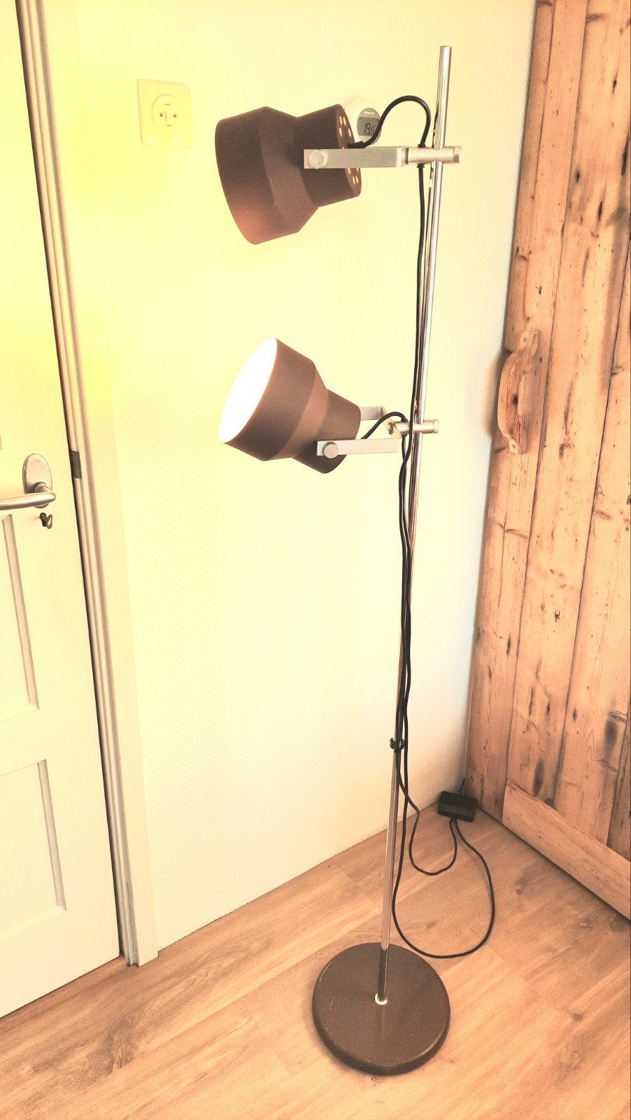 Dijkstra vintage vloerlamp jaren 70,lees de beschrijving, 100 tot 150 cm, Zo goed als nieuw, Metaal, E27 (groot)