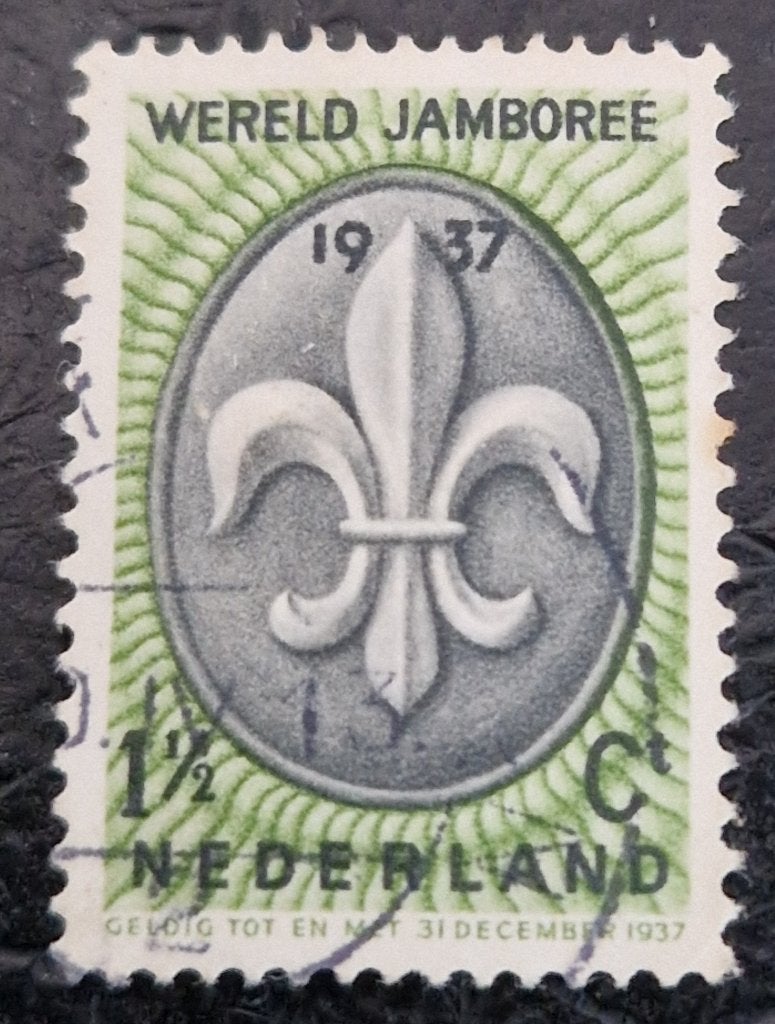 Nederland 1937 - nvph 293 - 5e Wereldjamboree, Postzegels en Munten, Postzegels | Nederland, Ophalen of Verzenden, T/m 1940, Gestempeld