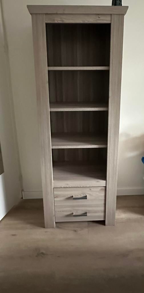 eiken-look  kast met 2 lades, Huis en Inrichting, Kasten | Boekenkasten, Ophalen, Zo goed als nieuw, 25 tot 50 cm, 200 cm of meer