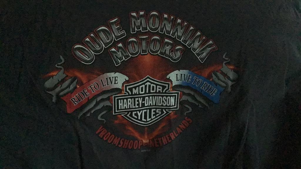 Harley-Davidson T-shirt met Adelaarprint Oude Monnik Motors, Ophalen of Verzenden, Gedragen, Maat 56/58 (XL), Grijs