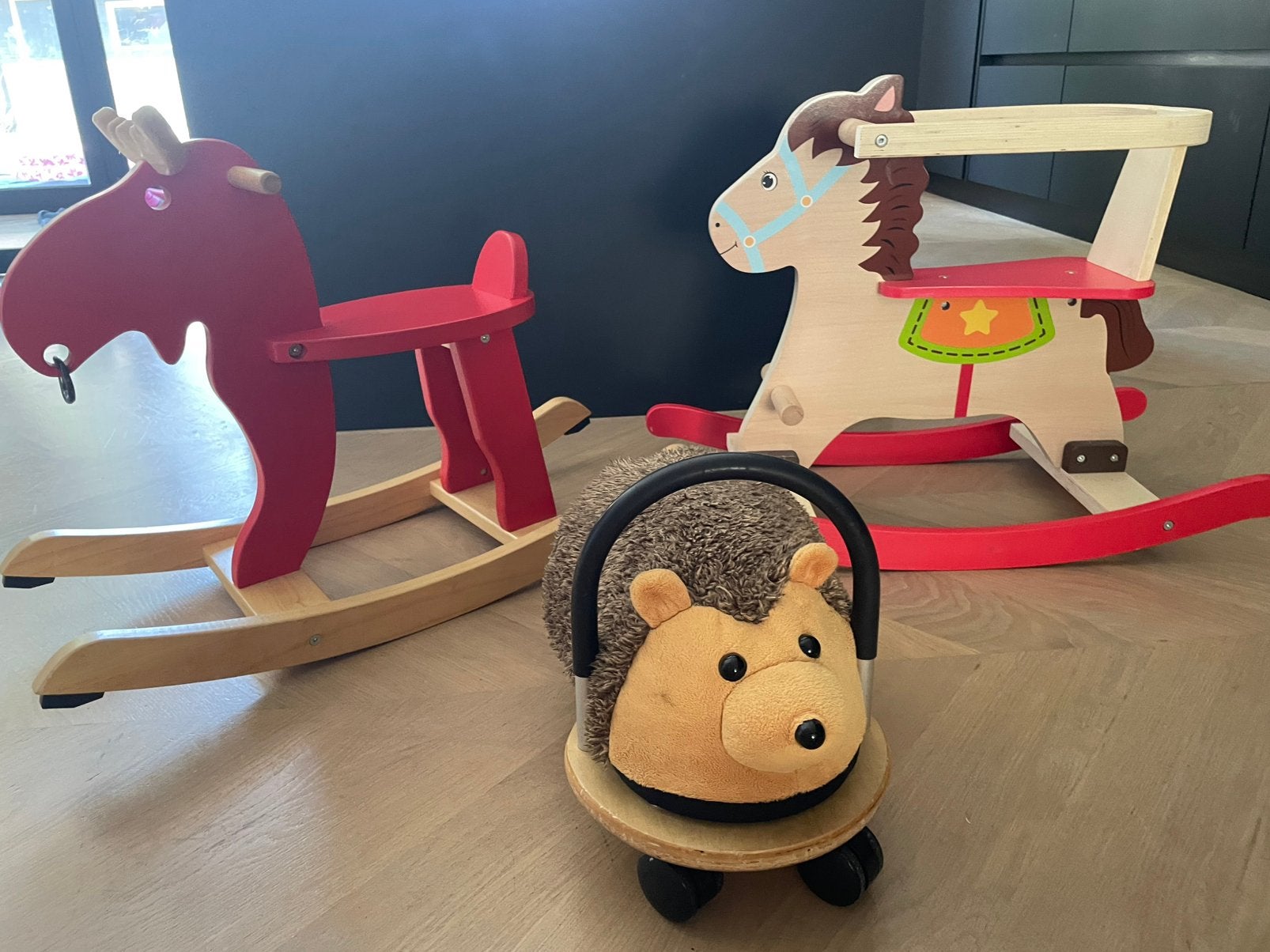 Hobbelpaarden en wheelybug, Ophalen, Gebruikt