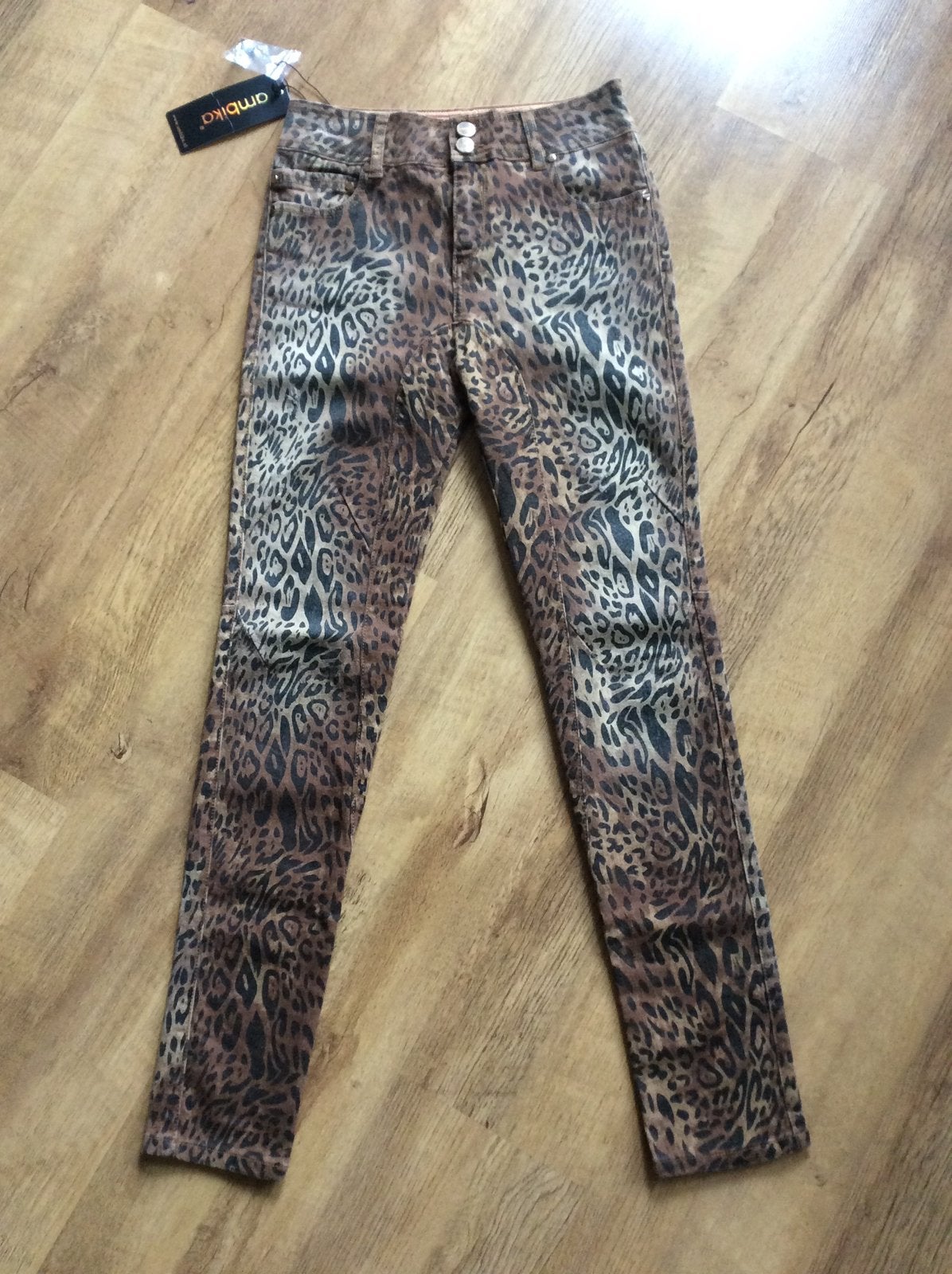 Broek AMBIKA Tijgerprint NIEUW!!!, Kleding | Dames, Broeken en Pantalons, Bruin, Nieuw, Lang, Ophalen