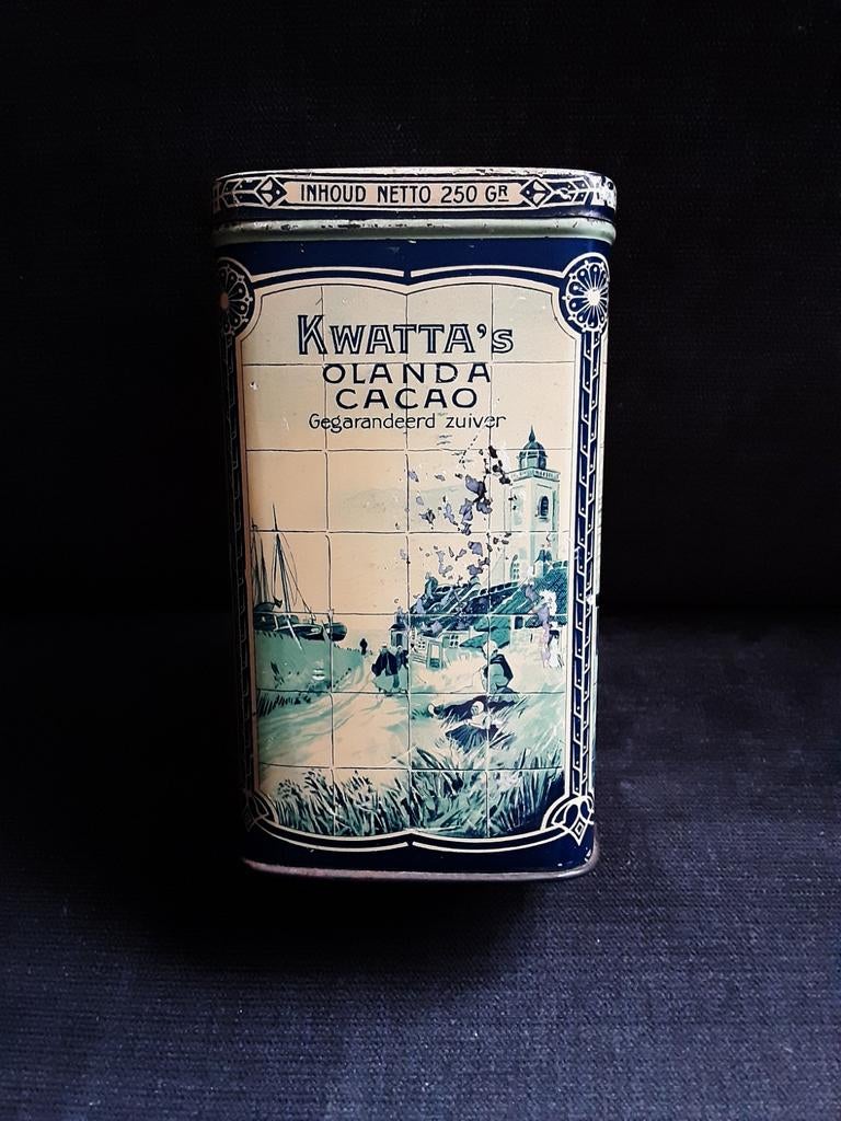 KWATTA CACAO , BREDA.  C.A. 1925., Verzamelen, Blikken, Ophalen of Verzenden, Gebruikt, Overige