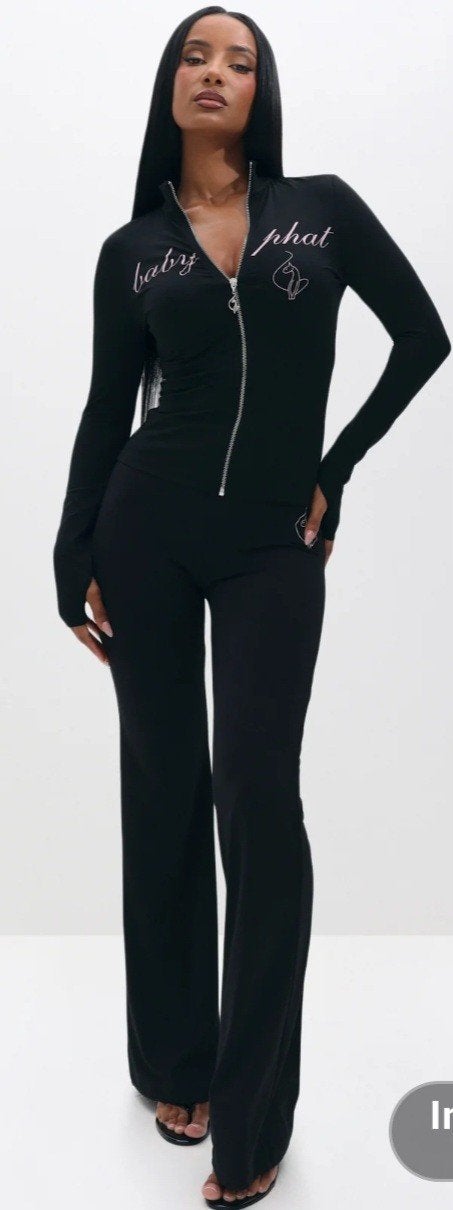 Baby Phat jasje met broek Zwart Maat S.wijde pijpen., Baby Phat, Ophalen, Nieuw