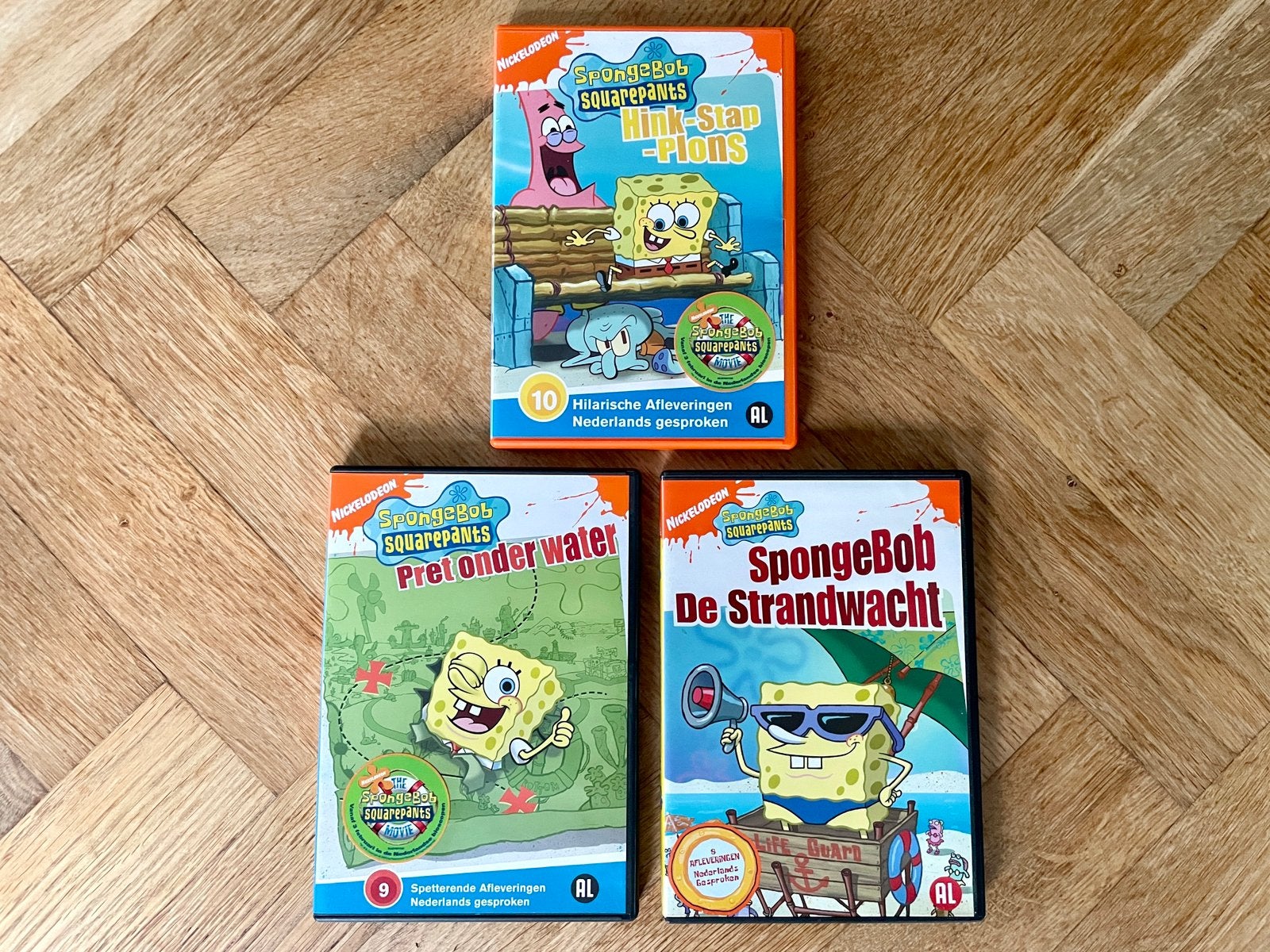 Nickelodeon: 3x Spongebob Squarepants DVD’s (met NL), Tekenfilm, Zo goed als nieuw, Alle leeftijden, Amerikaans