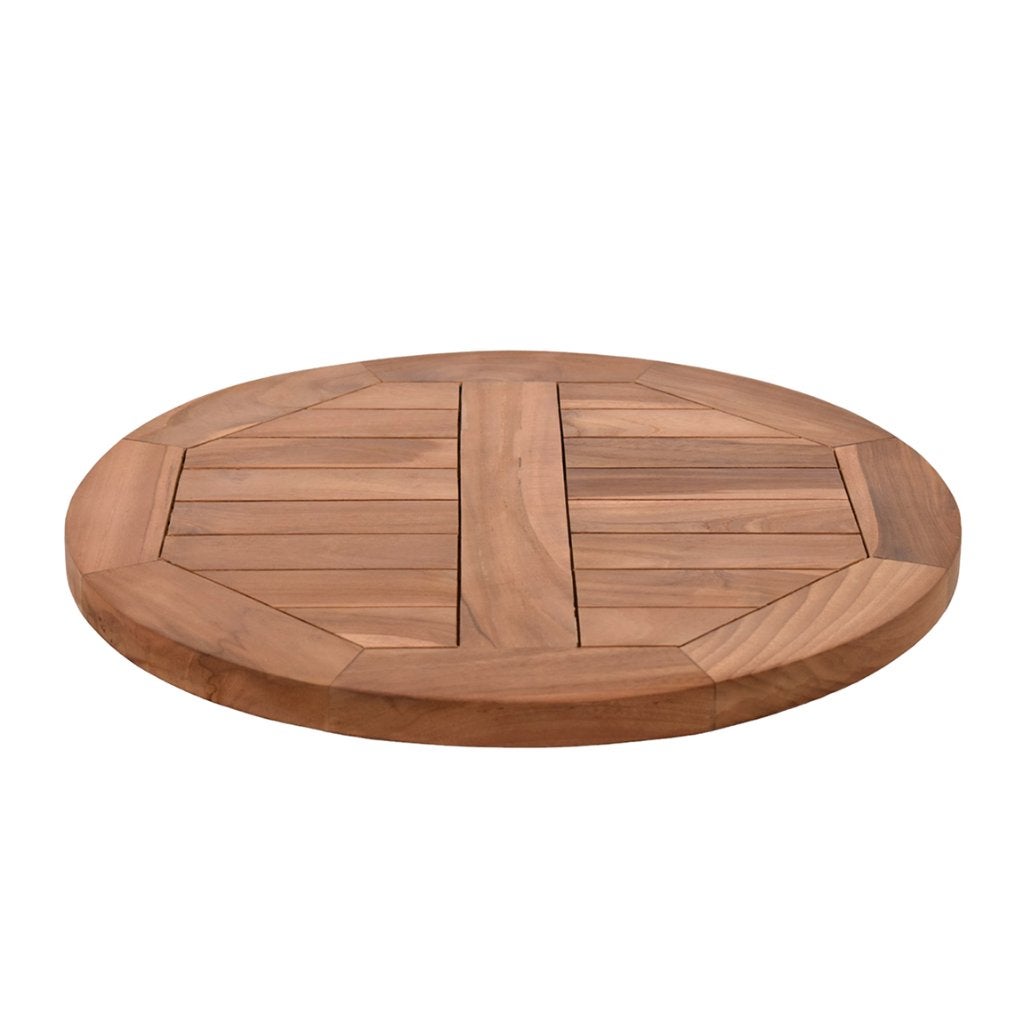 Teakhouten terras tafelblad rond 50 cm, Ophalen of Verzenden, Nieuw