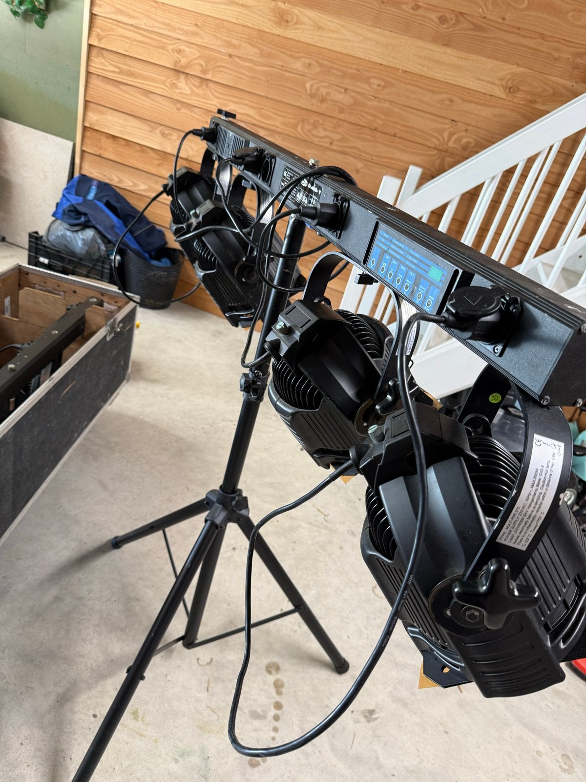 2x Showtec DMX Balk met spots in flightcase, Ophalen, Gebruikt, Licht, Kleur