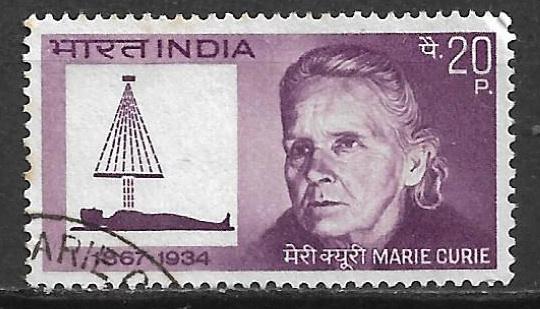 India 1968 100e geboortedag Marie Curie, Postzegels en Munten, Verzenden, Gestempeld, Zuid-Azië