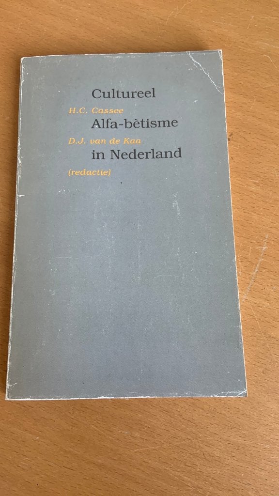Cultuur alfa-bétisme in Nederland, Ophalen of Verzenden, Zo goed als nieuw