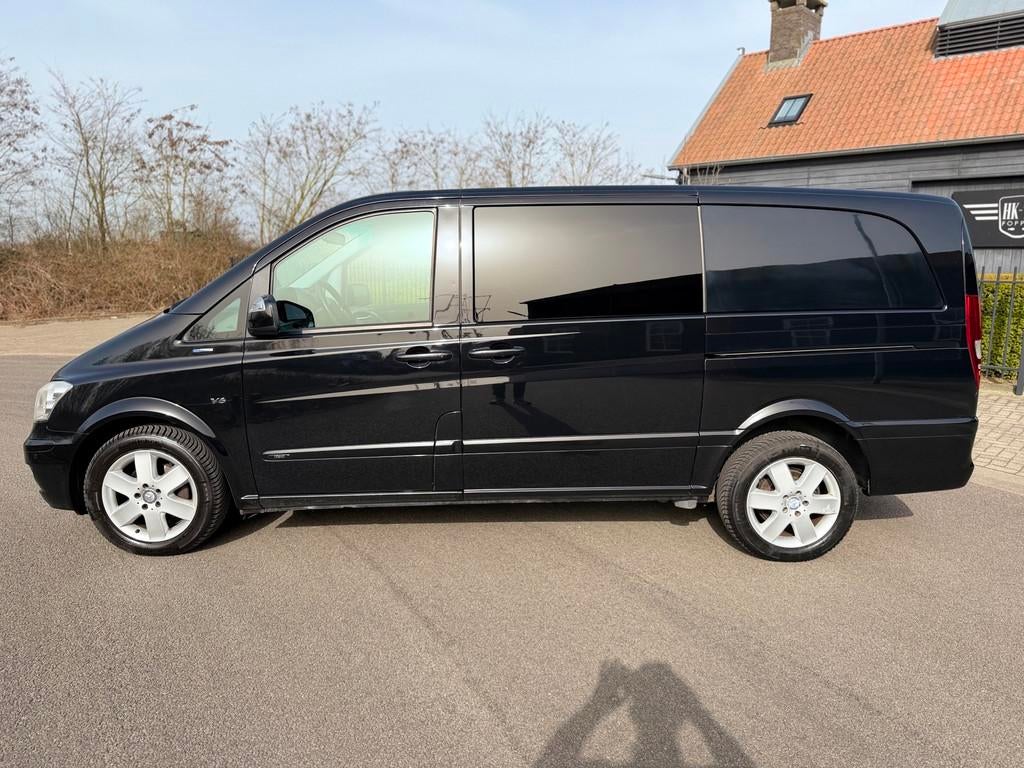 Mercedes-Benz Viano 3.0 CDI V6 AMBIENTIE 5 PERS DUBBEL-CABIN, Auto's, Euro 5, Achterwielaandrijving, Gebruikt, Zwart