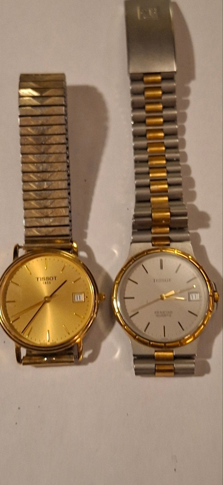 Twee Tissot seastar/1853 Polshorloges - Goudkleurig en Bi-co, Overige merken, Staal, Gebruikt, Polshorloge