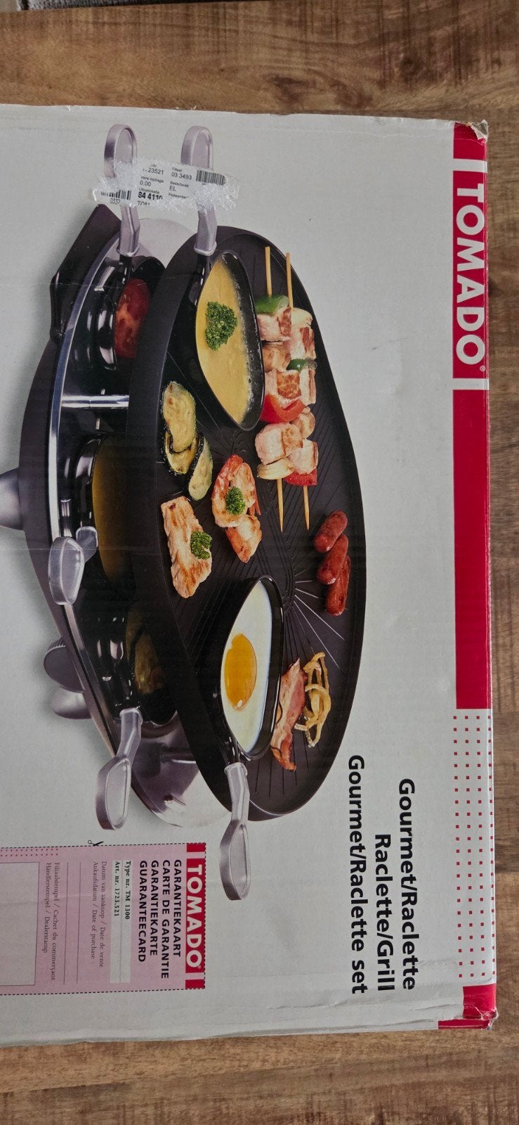 Tomado Gourmet/Raclette Grill - 8 personen, Ophalen, Gebruikt, 8 personen of meer
