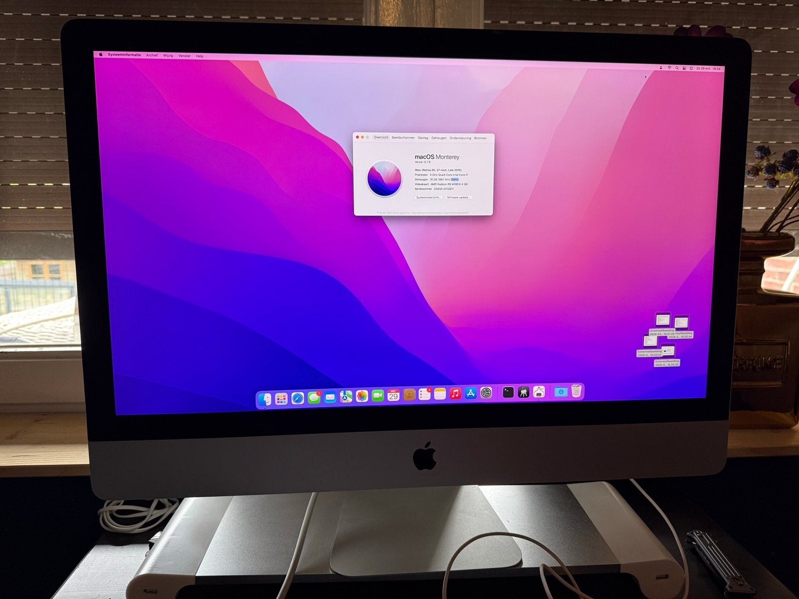 iMac (Retina 5K, 27-inch, Late 2015) - 16GB RAM, 256GB SSD, Ophalen, SSD, IMac, Gebruikt