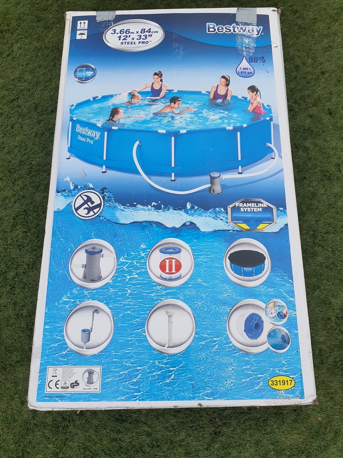 Bestway  zwembad, Tuin en Terras, Zwembaden, Ophalen, Rond, 300 cm of meer, Zo goed als nieuw