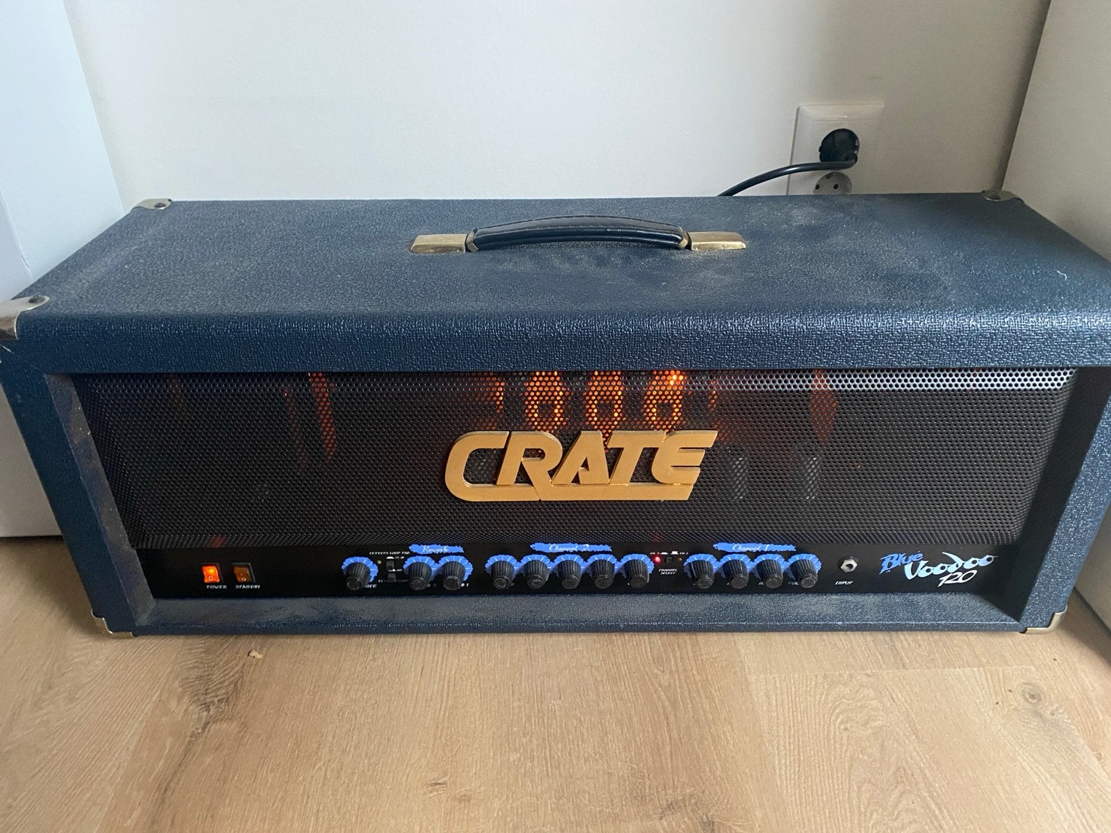 Crate Blue Voodoo 120 Watt Gitaarversterker Top, Ophalen, Gebruikt, Gitaar, 100 watt of meer
