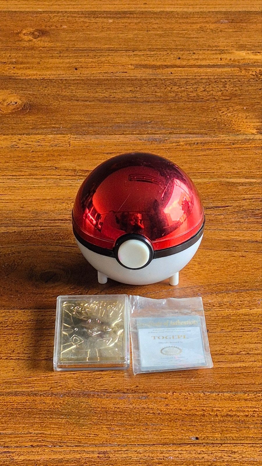 pokemon togepi plak met bal en certificaat 1999 burgerking, Ophalen of Verzenden, Gebruikt, Overige typen