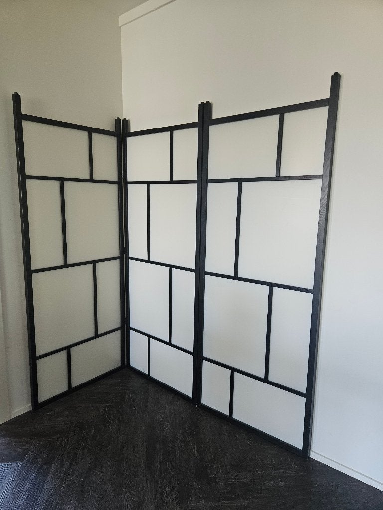 IKEA RISÖR Scheidingswand (Zwart/Wit) - 216x185 cm, Ophalen, Gebruikt