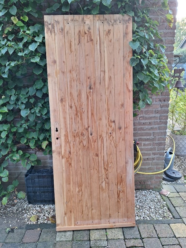 Tuindeur van Douglashout, Ophalen, Minder dan 100 cm, Zo goed als nieuw, Draaipoort