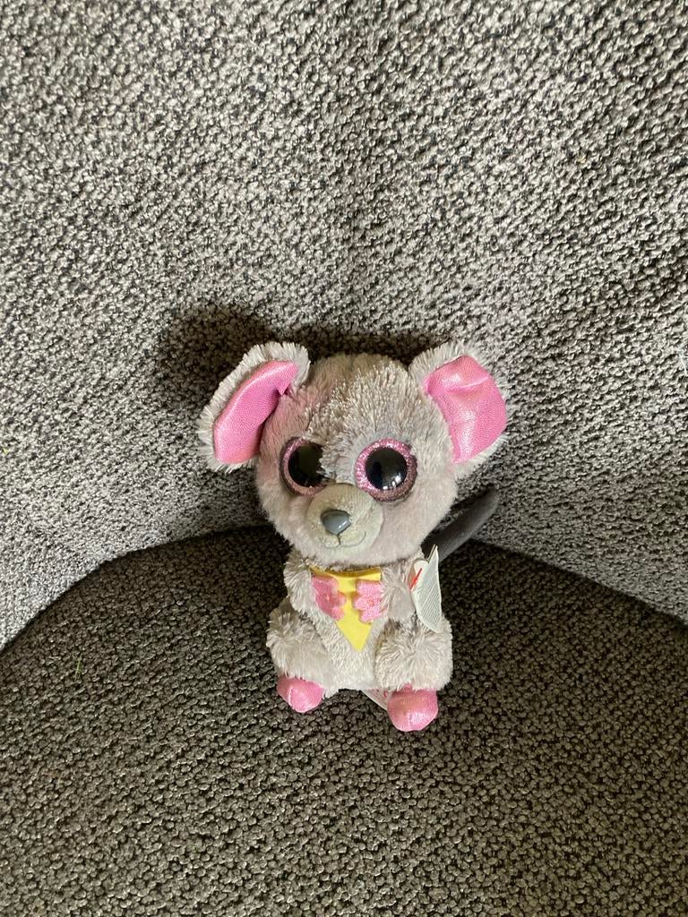 Ty Beanie Boo Squeaker de Muis, Muis, Gebruikt, Grijs, Ophalen of Verzenden