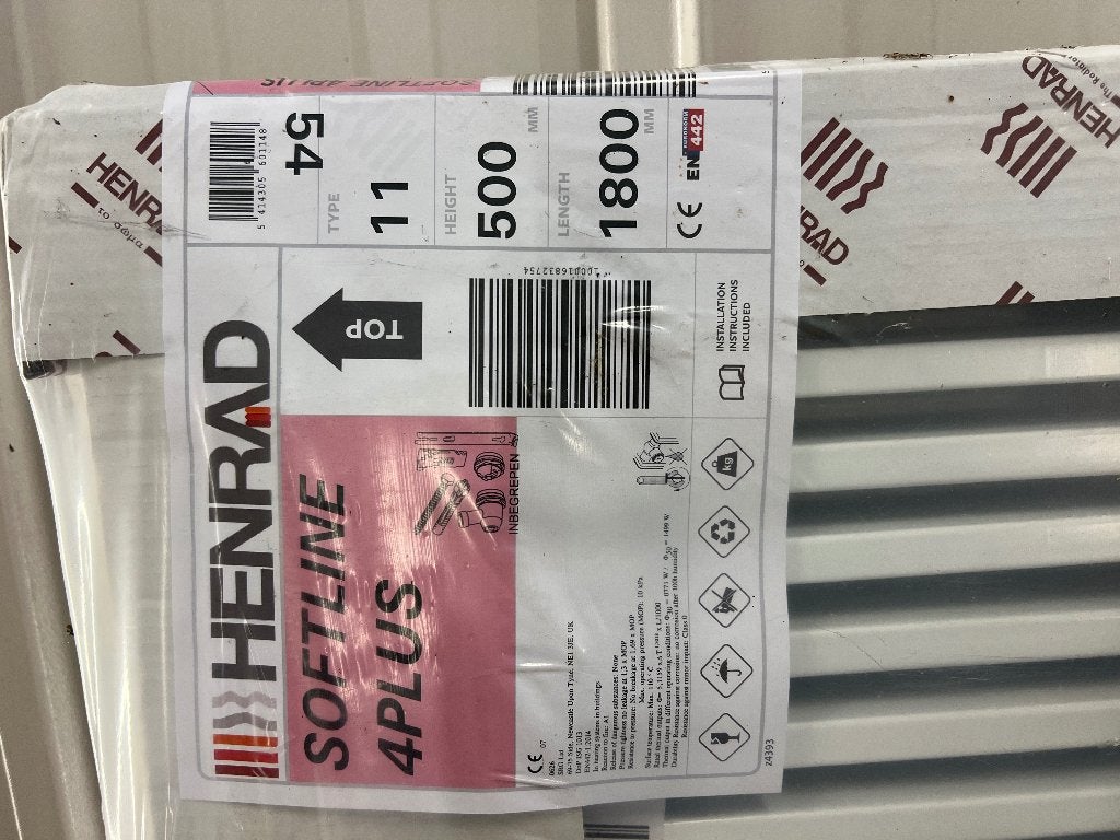 Henrad paneelradiator Sofline plus  11-500-1800 / Wit, Ophalen, 30 tot 80 cm, Hoog rendement (Hr), Radiator