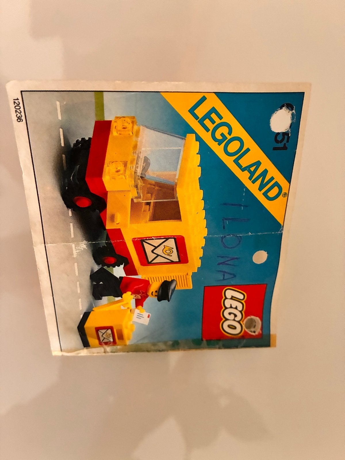 Vintage LEGO Legoland Postwagen (Set 651), Gebruikt, Lego, Ophalen of Verzenden, Compleet