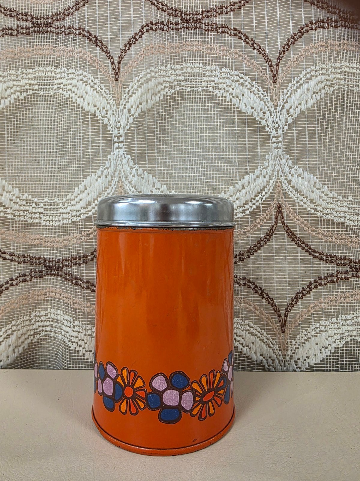 Brabantia Diane vintage oranje blik 16 cm, Ophalen of Verzenden, Huis en Inrichting