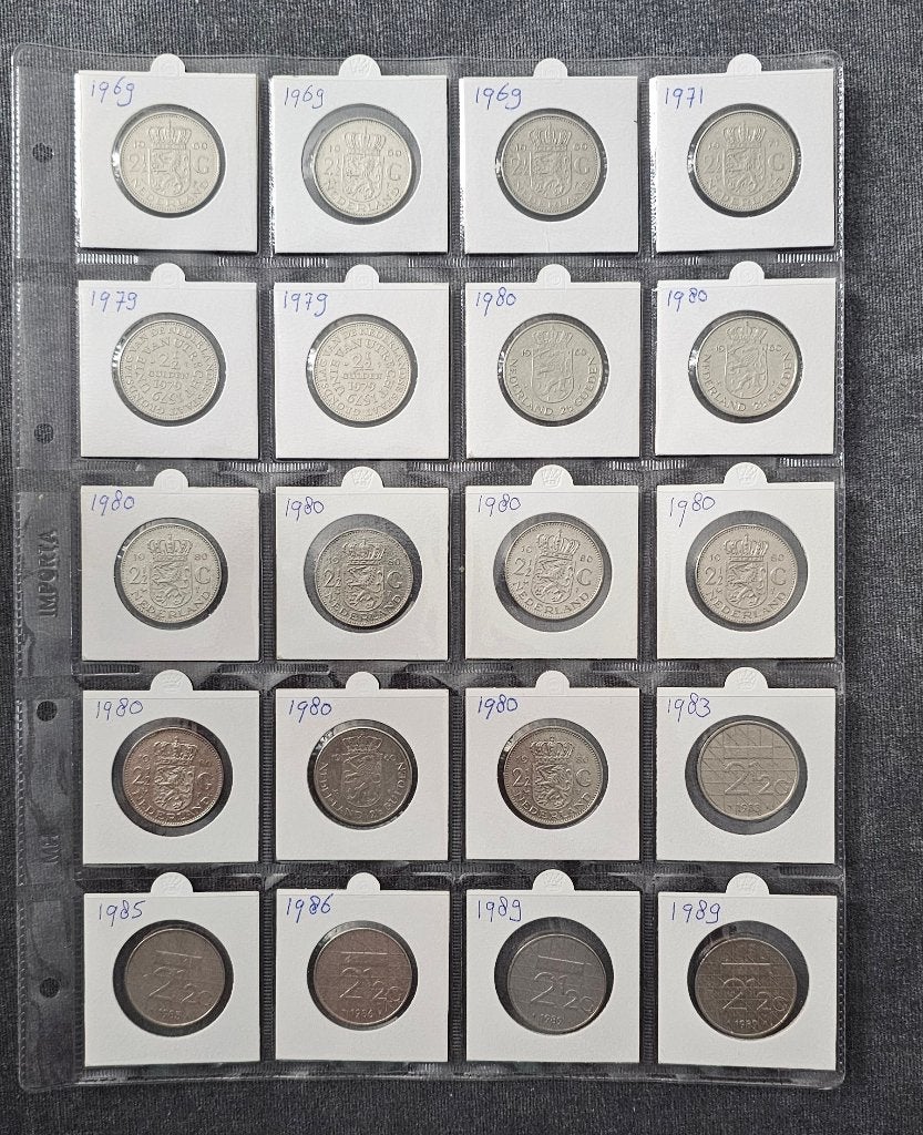 20 x rijksdaalder nederland (knaak), Postzegels en Munten, Verzenden, Koningin Beatrix, 2½ gulden, Setje