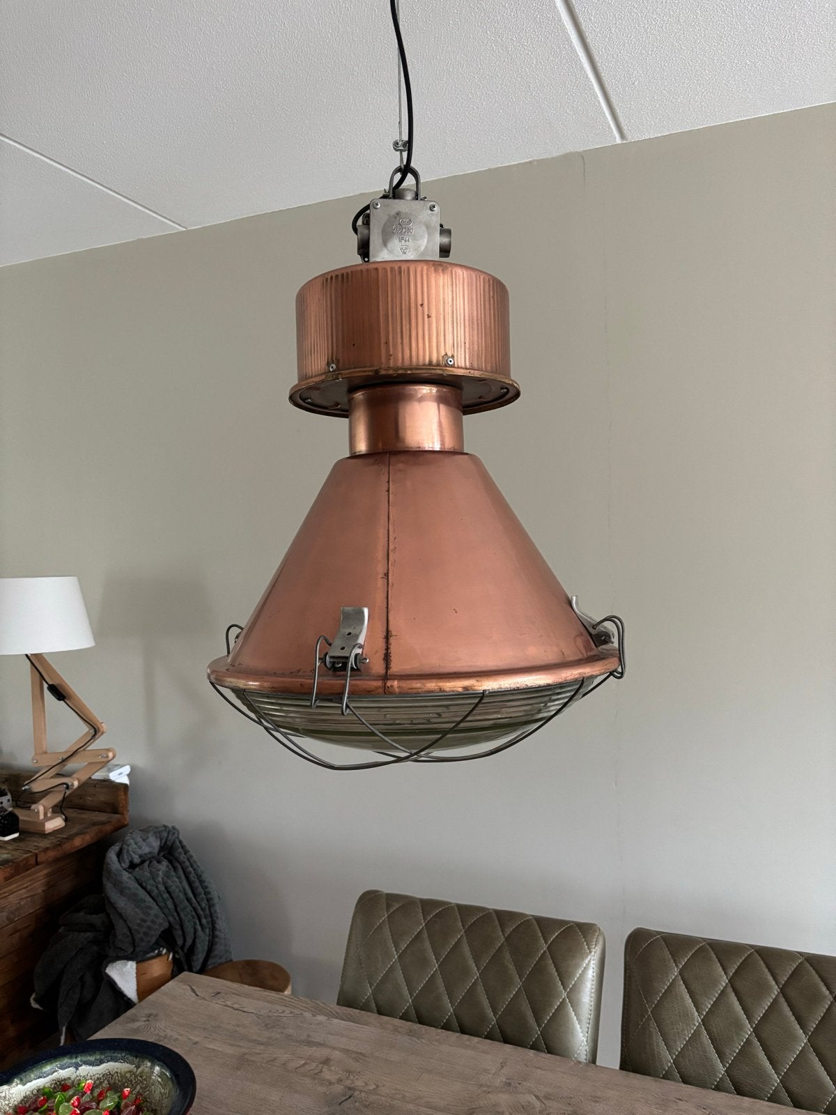 Koperen Industriële Hanglamp - Vintage Stijl, Ophalen