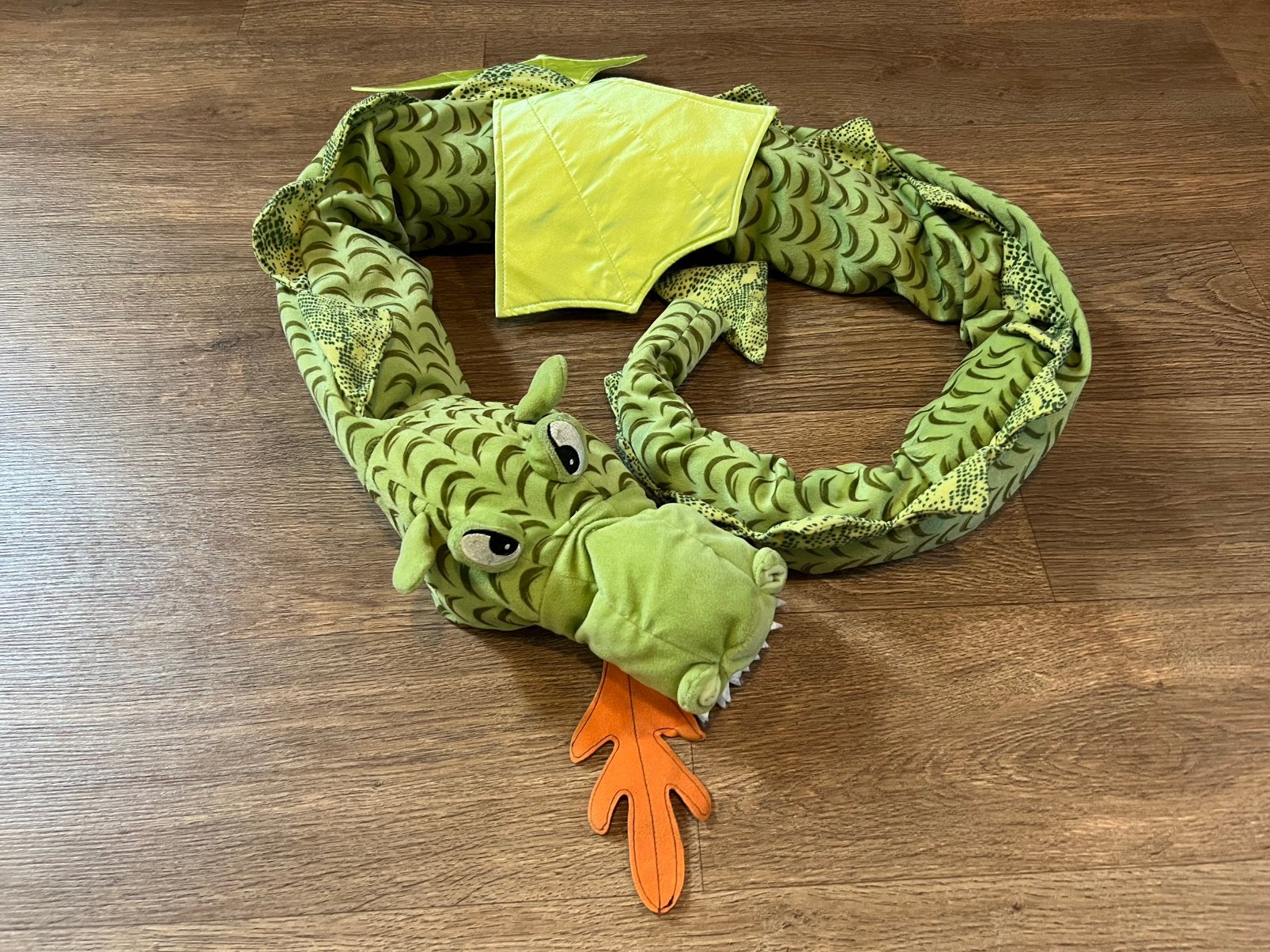 Knuffel draak, van IKEA:  lengte 1,85 m, Groen, IKEA, Overige typen, Ophalen of Verzenden