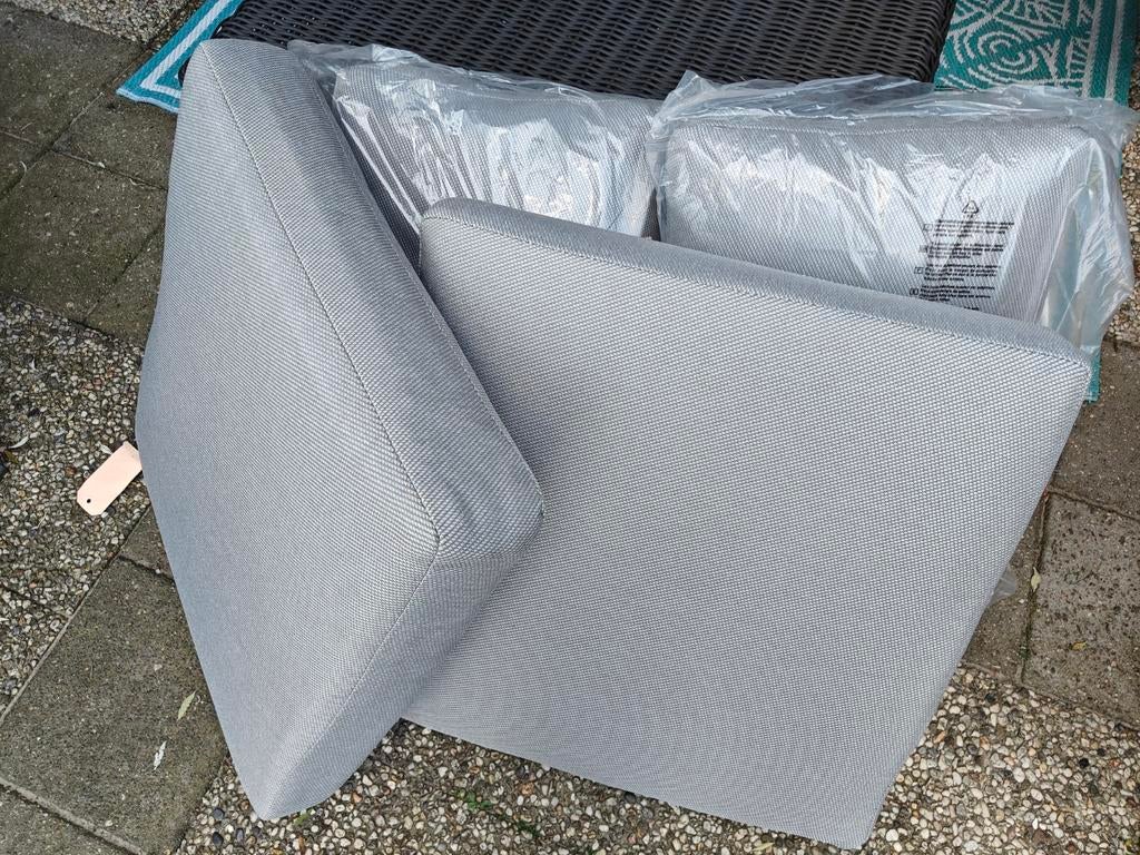 Kussens loungebank grijs 2xzit 2xrug Nieuw!!, Ophalen of Verzenden, Nieuw