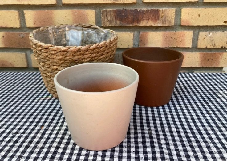 Diverse plantenpotten (meer foto’s!), Tuin en Terras, Bloempotten, Ophalen, Rond, Zo goed als nieuw, Aardewerk