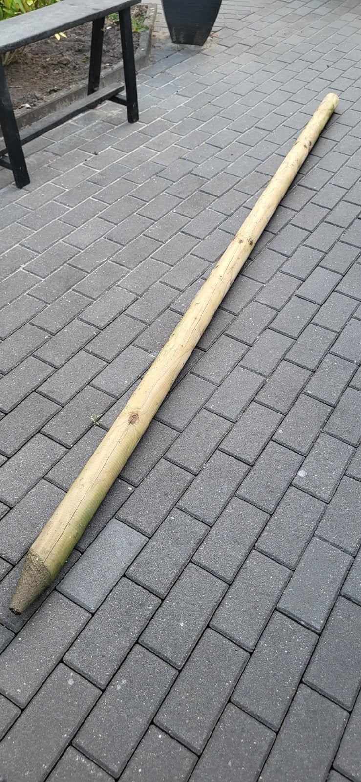 7 zgan ronde tuinpalen, Ophalen, Zo goed als nieuw, 250 cm of meer, Palen