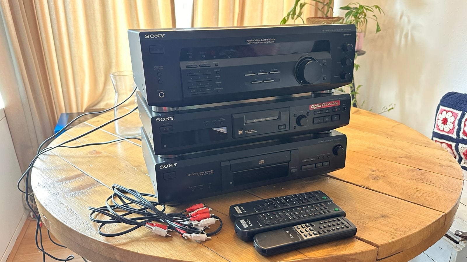 Sony Set: Receiver, Minidisc Deck, CD Speler + Afstands, Audio, Tv en Foto, Stereo-sets, Ophalen, Gebruikt, Losse componenten