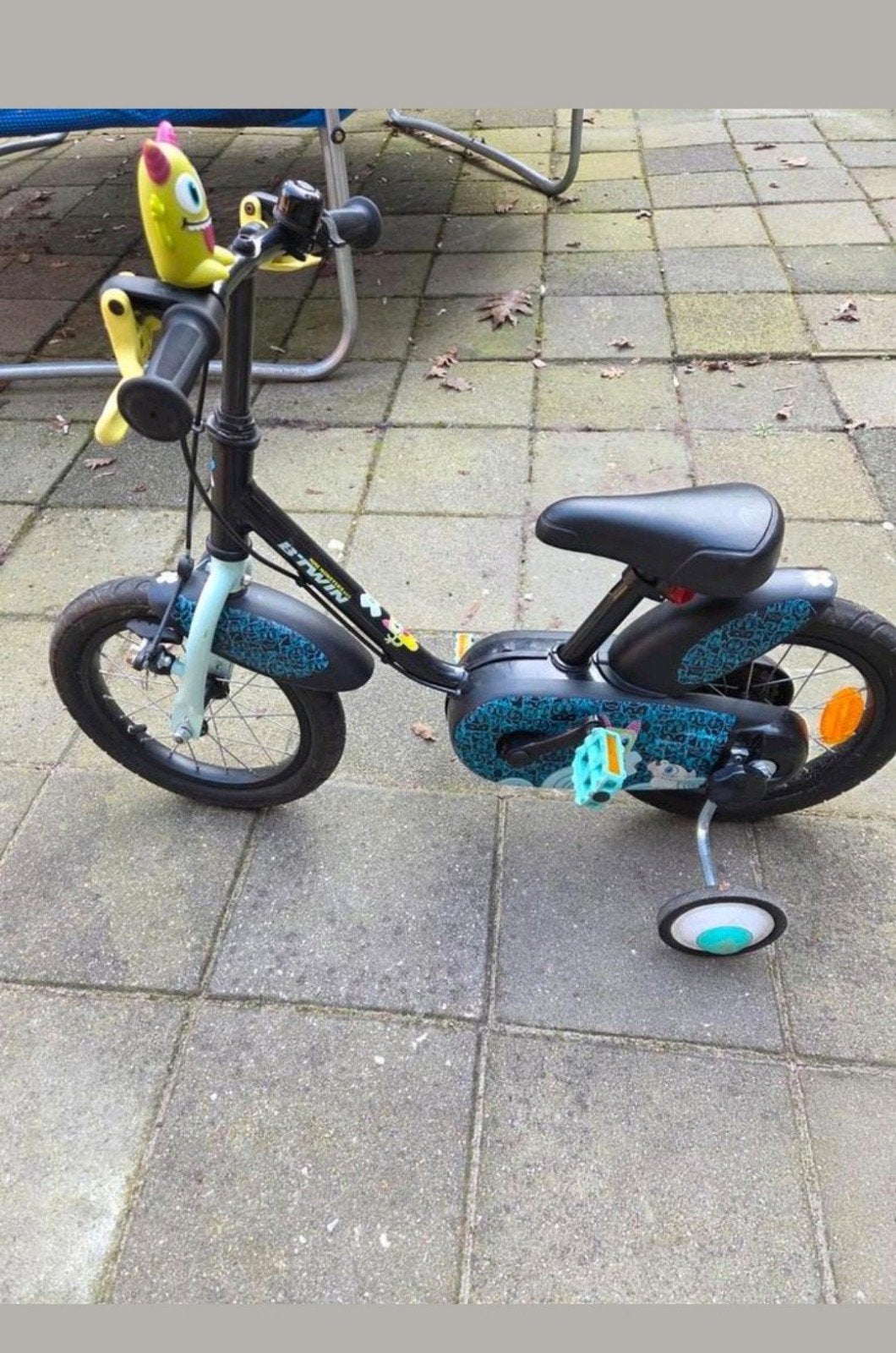 Kinderfiets B'Twin 500 Doctor Girl 14 inch met zijwieltjes, Ophalen, Zijwieltjes, Velgrem, B'Twin