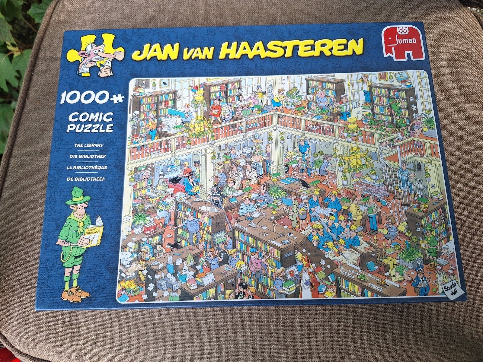 Jan van Haasteren De Bibliotheek 1000 stukjes, Hobby en Vrije tijd, Denksport en Puzzels, Ophalen of Verzenden, 500 t/m 1500 stukjes