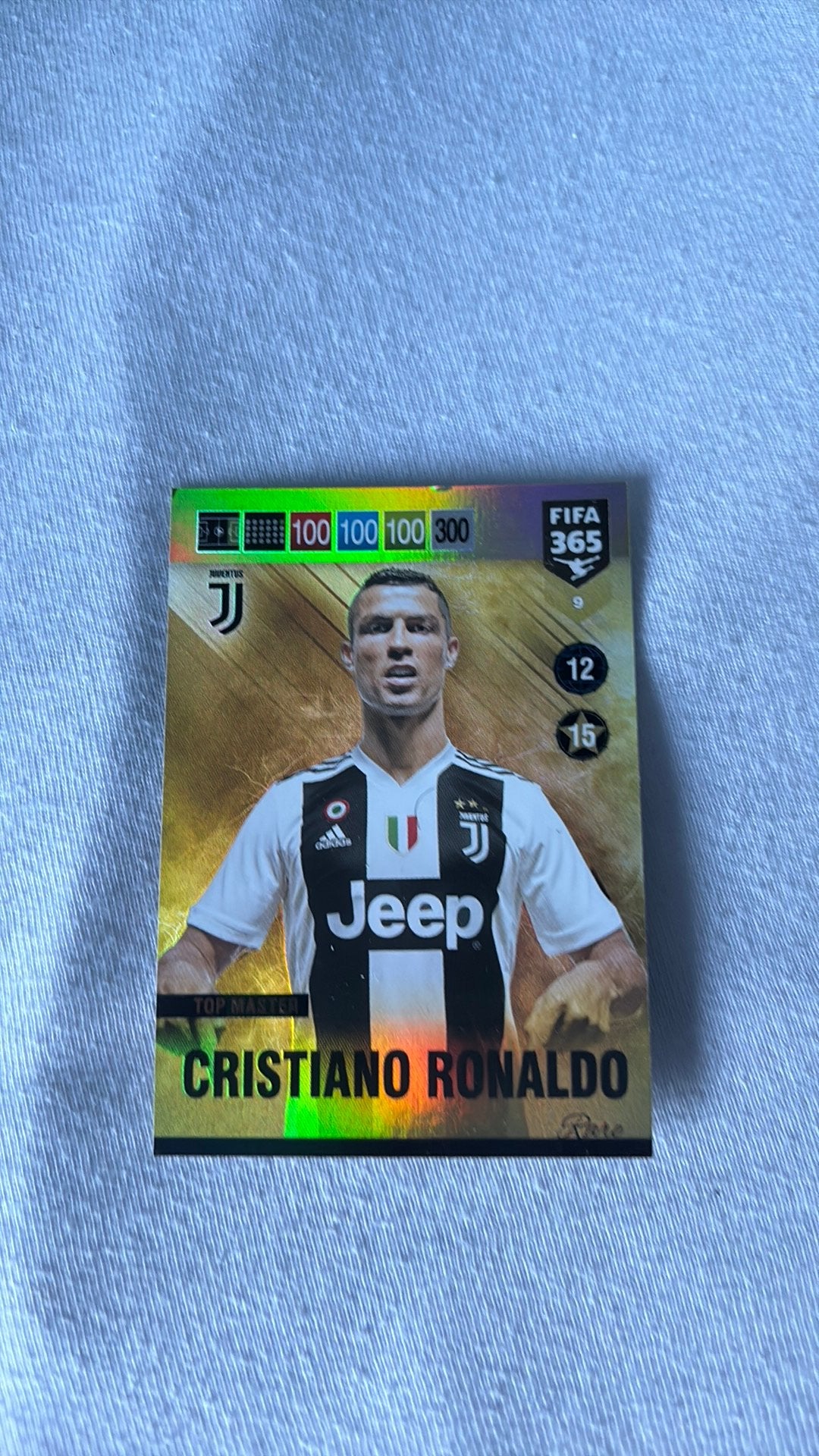 Een speciale ronaldo panini kaart 2018/2019, Ophalen of Verzenden, Zo goed als nieuw, Plaatje