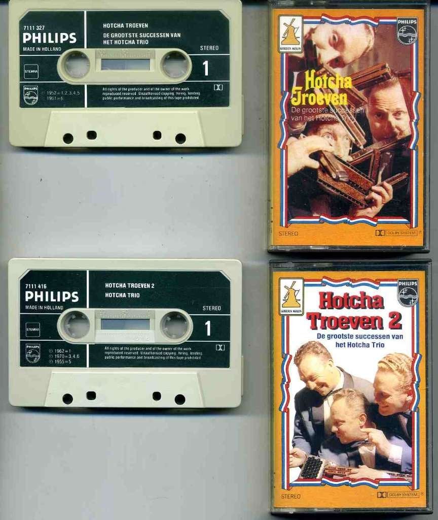 Hotcha Trio Troeven deel 1 & 2 24 nrs 2 cassettes 1980 ZGAN, 2 t/m 25 bandjes, Overige genres, Ophalen of Verzenden, Zo goed als nieuw