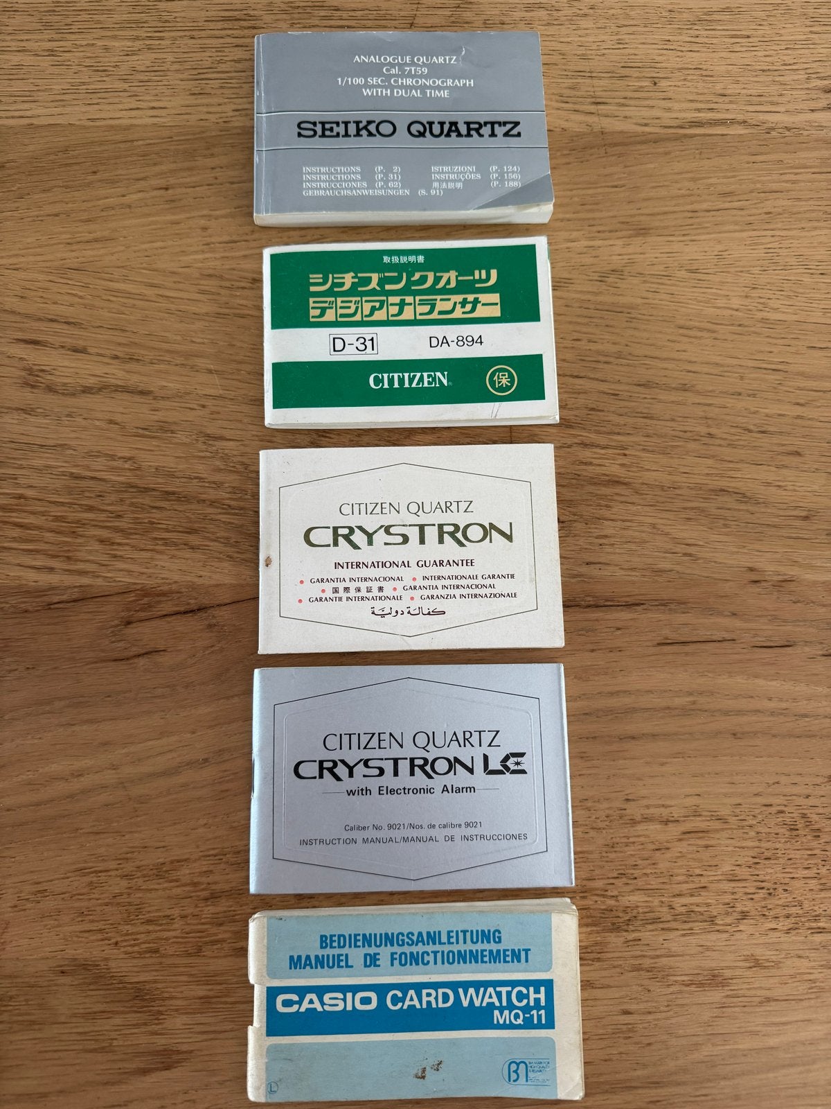 Handleidingen voor Seiko, Citizen en Casio horloges, Ophalen of Verzenden, Gebruikt, Overige materialen, Overige merken