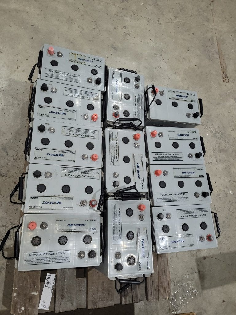 AGM Mastervolt huishoud batterij 6/400 ah Accu, Ophalen, Zo goed als nieuw