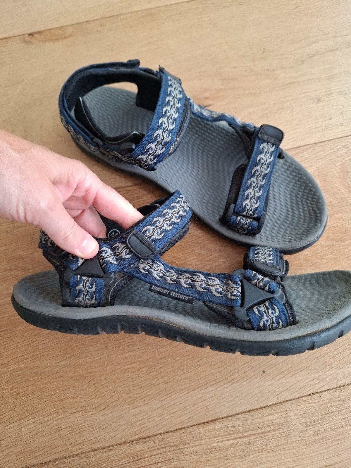 Human Nature sandalen maat 44, Sandalen, Blauw, Ophalen of Verzenden, Gedragen