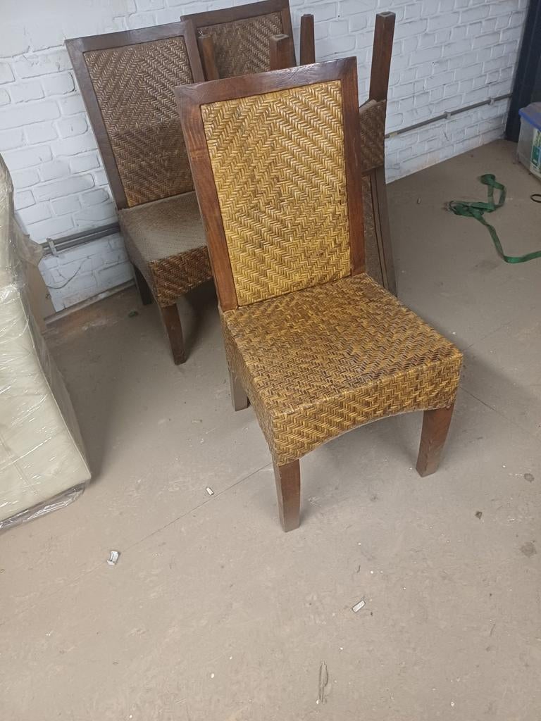 Mooie pitriet stoelen grootmoeders tijd. Zeer degelijke eike, Ophalen of Verzenden